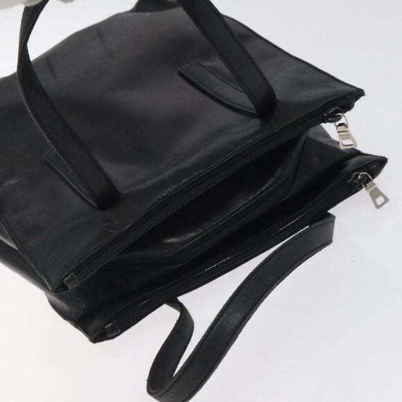PRADA Hand Bag Leather Black Auth - Picture 6 of 16